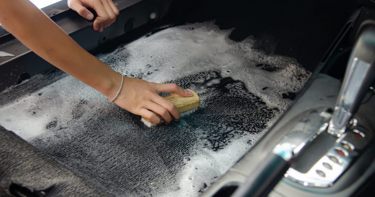 how to clean automotive carpet