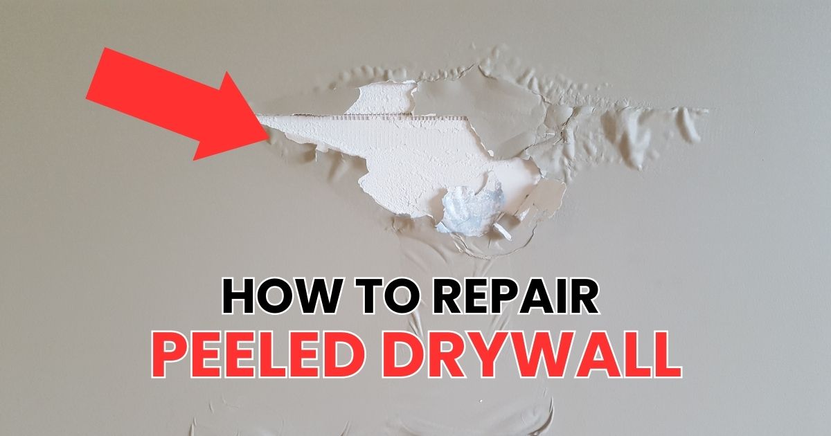 how to repair peeled drywall