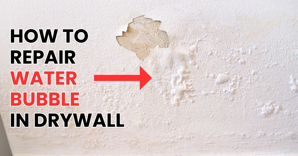 how to repair water bubble in drywall