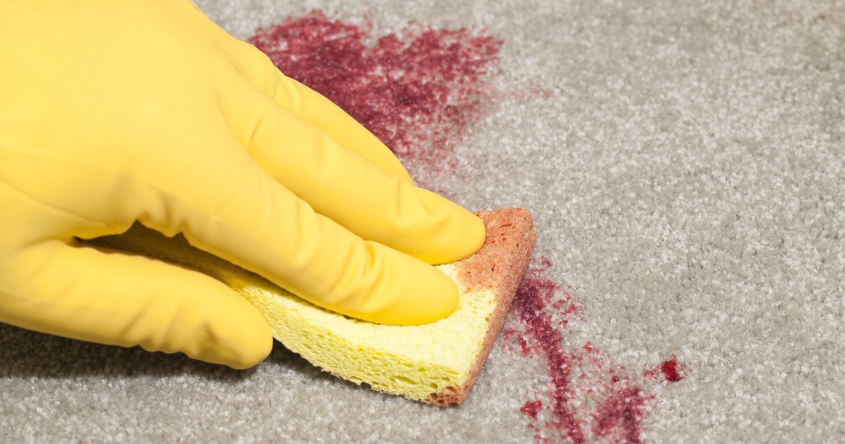remove tough stains from carpet