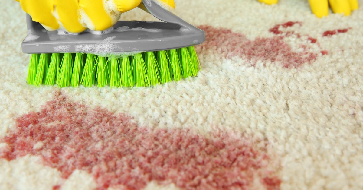 removing tough stains from carpet