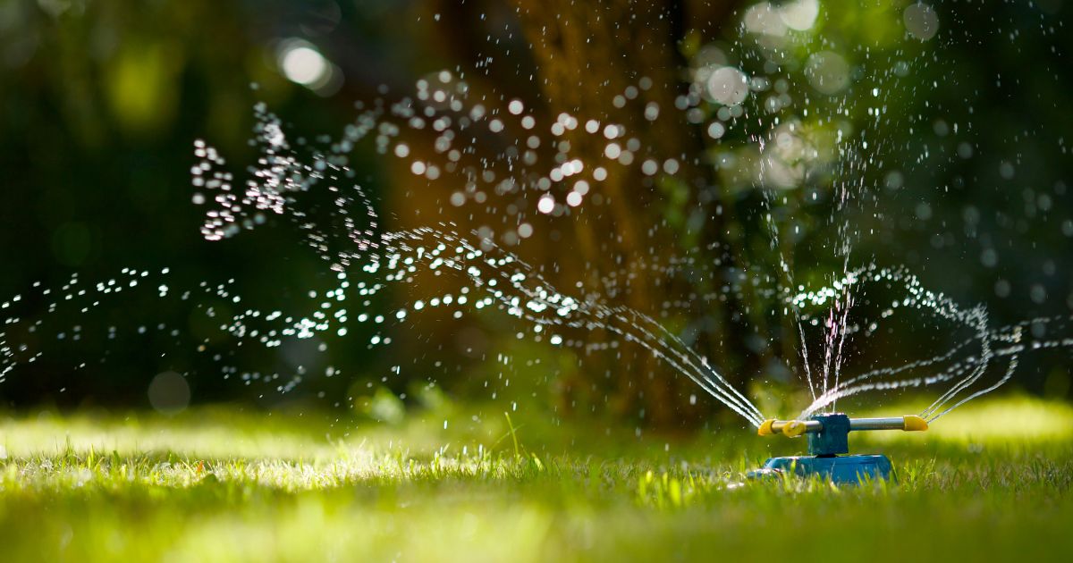 water pooling around sprinkler head when running
