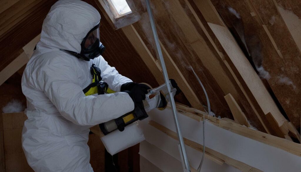 Asbestos removal in attic