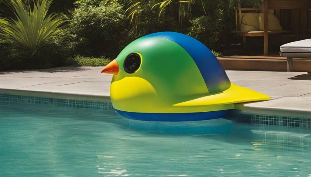 bird scare device for swimming pools