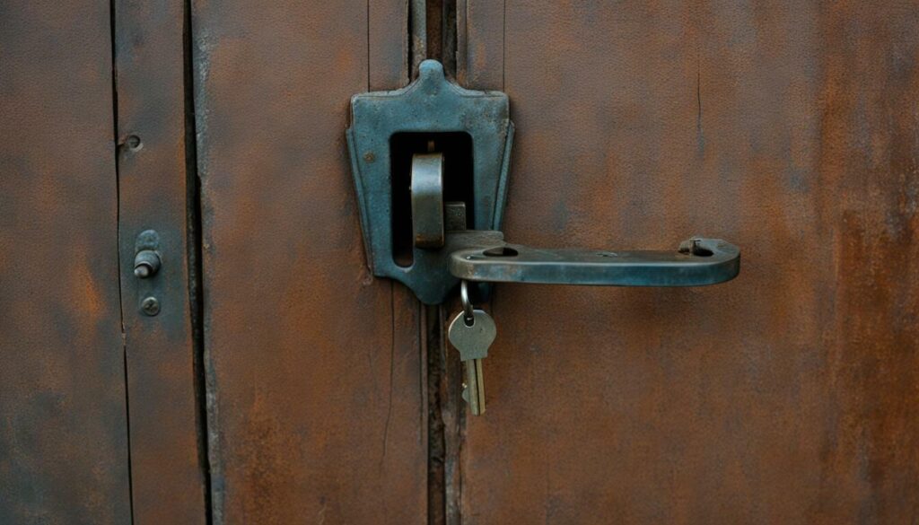 garage door locked shut