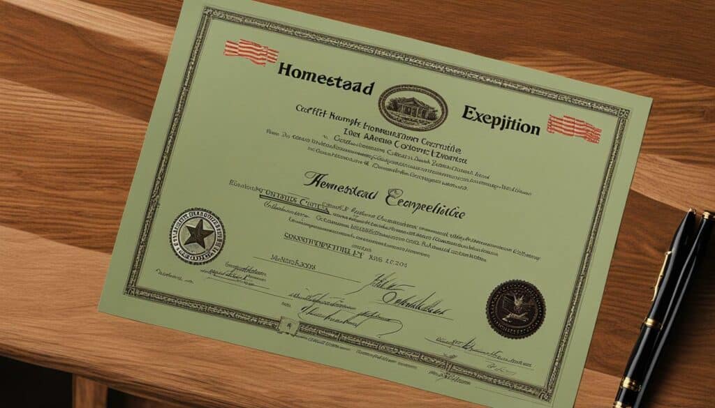 homestead exemption certificate