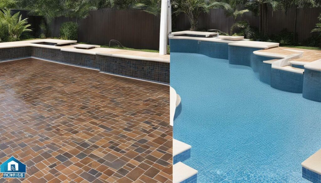 pool tile calcium removal