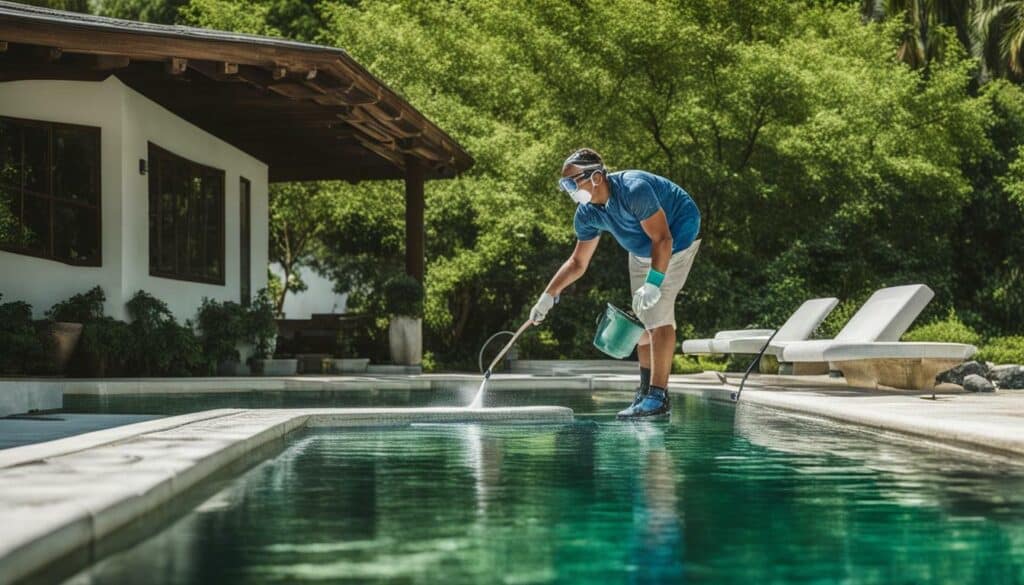pool tile calcium removal