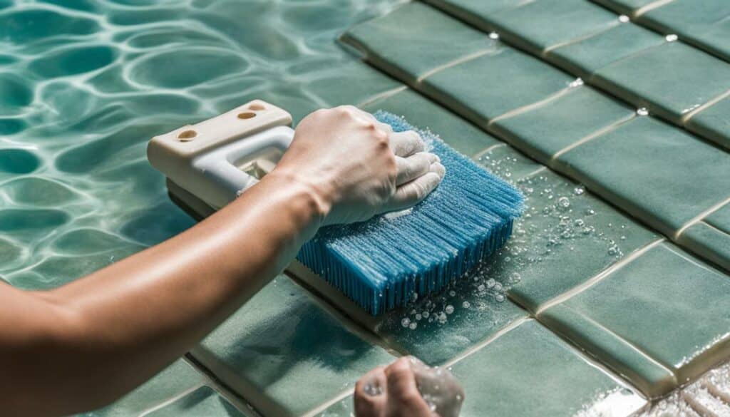 removing calcium deposits from pool tile