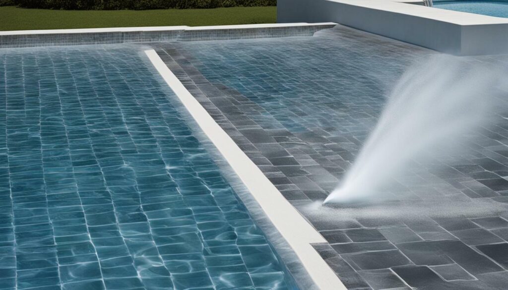 removing calcium deposits from pool tile