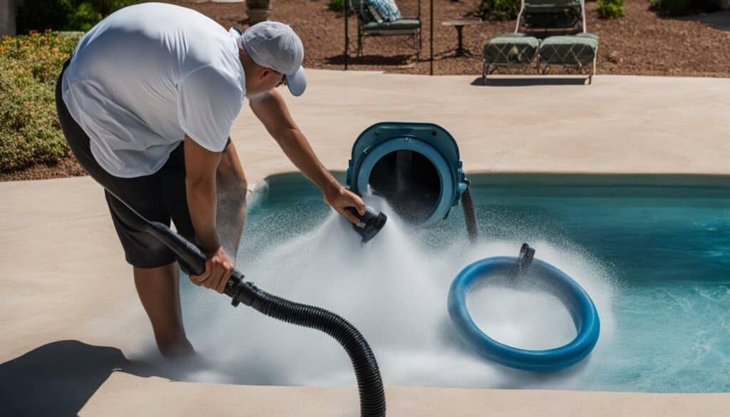 sand filter cleaning for pool vacuuming