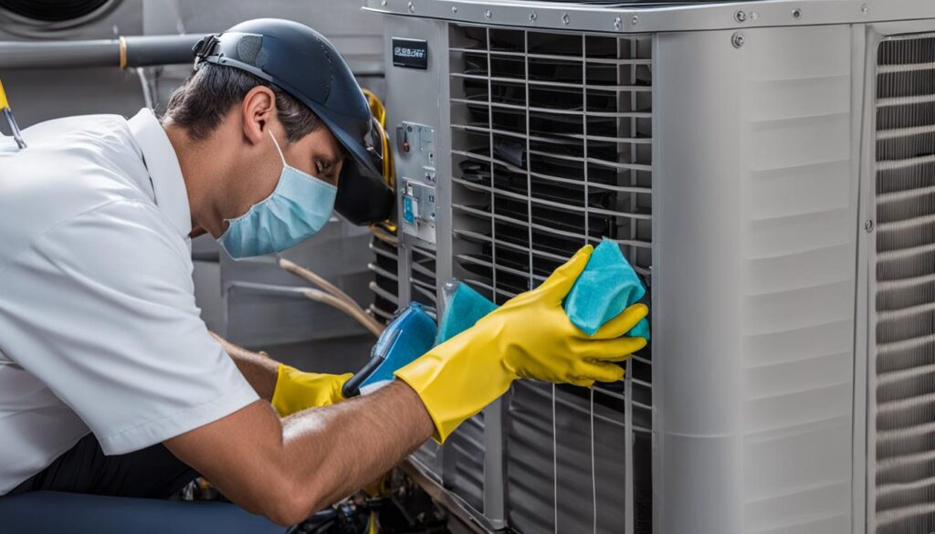 professional AC unit cleaning