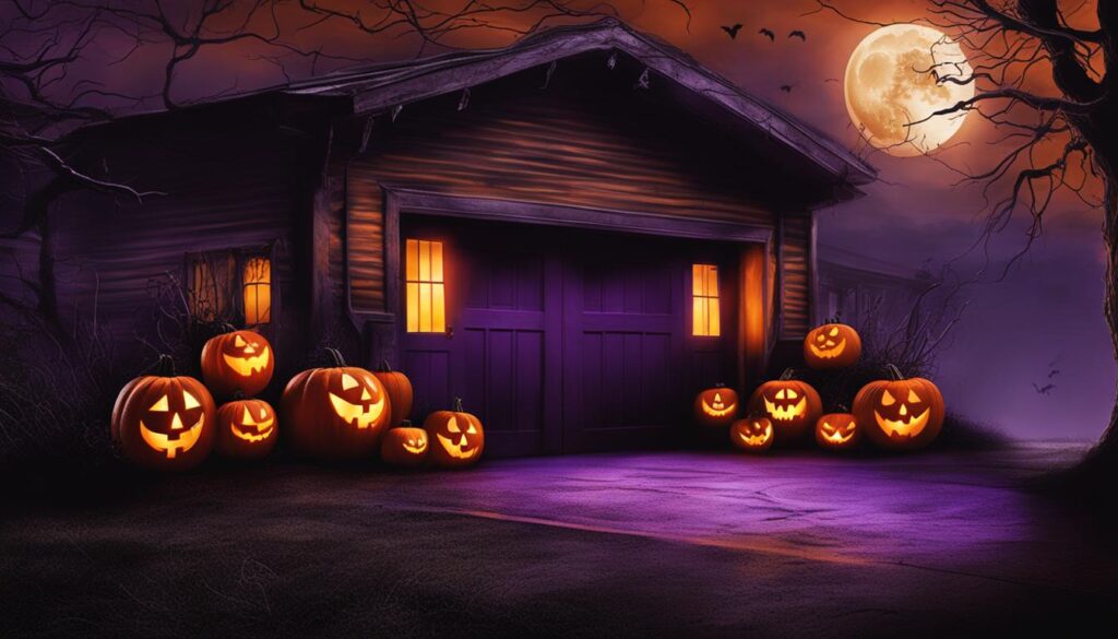 spooky garage door decorations