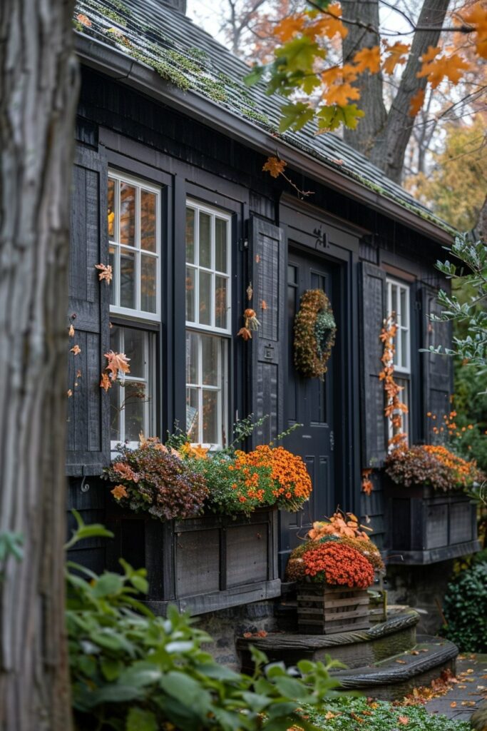 Fall Window Box Displays