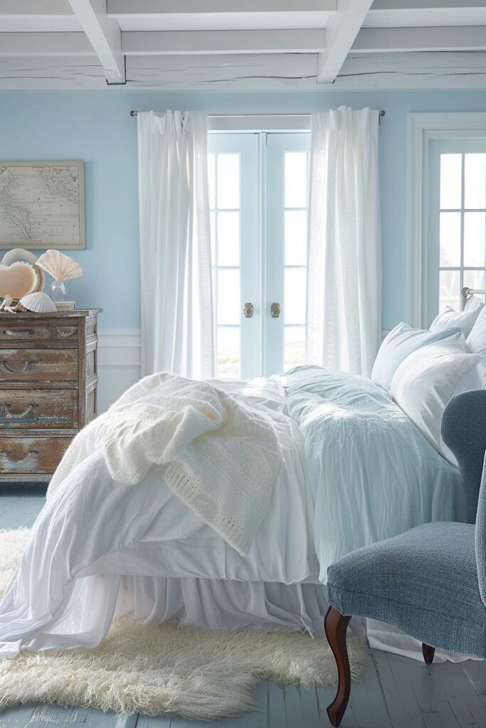 Ocean Bliss: Light Blue Boho Retreat