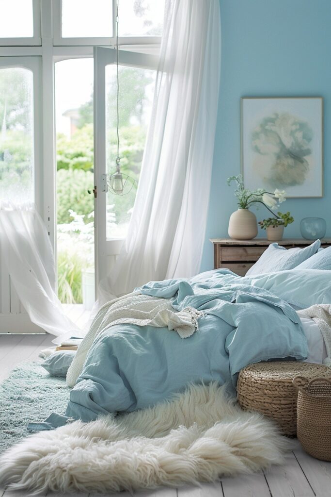 Pastel Oasis: Light Blue Boho Escape