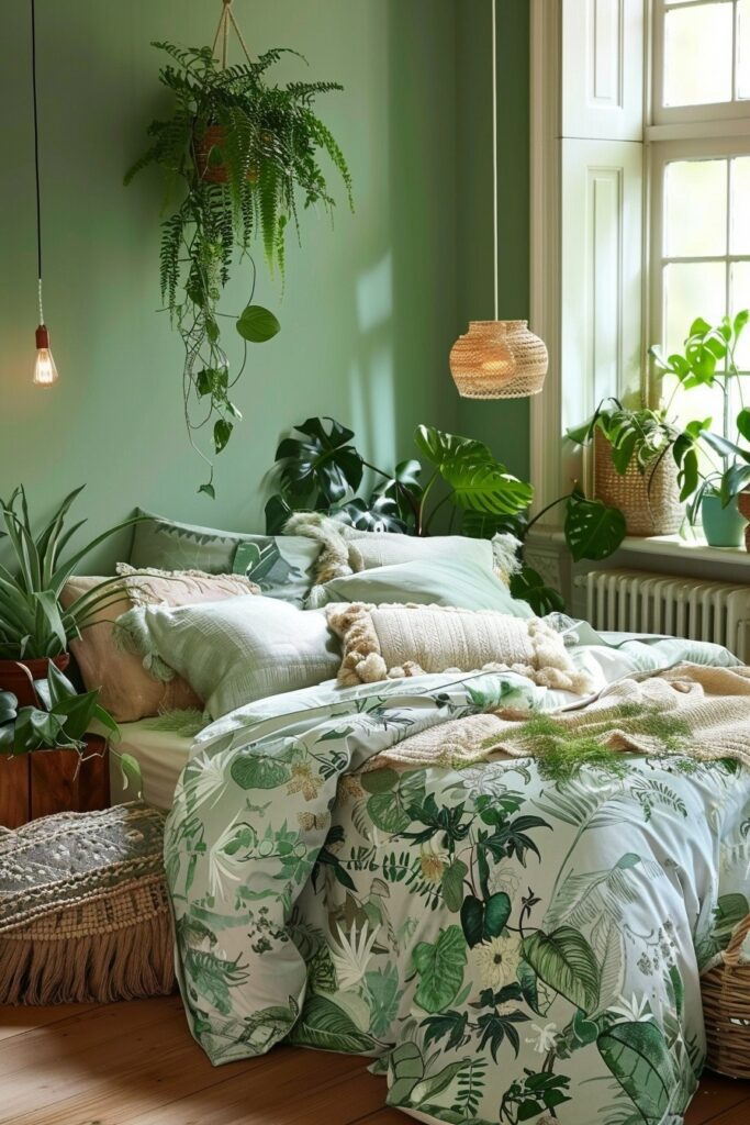 Evergreen Sanctuary: Urban Oasis with a Boho Twist