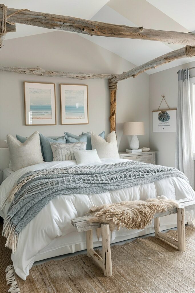 Coastal Driftwood Dreams: Grey Boho Bedroom Themes