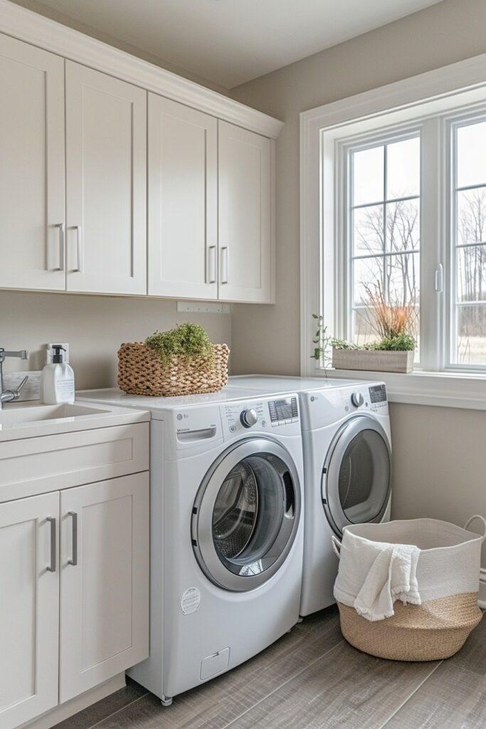 Efficient Minimalist Laundry Rooms