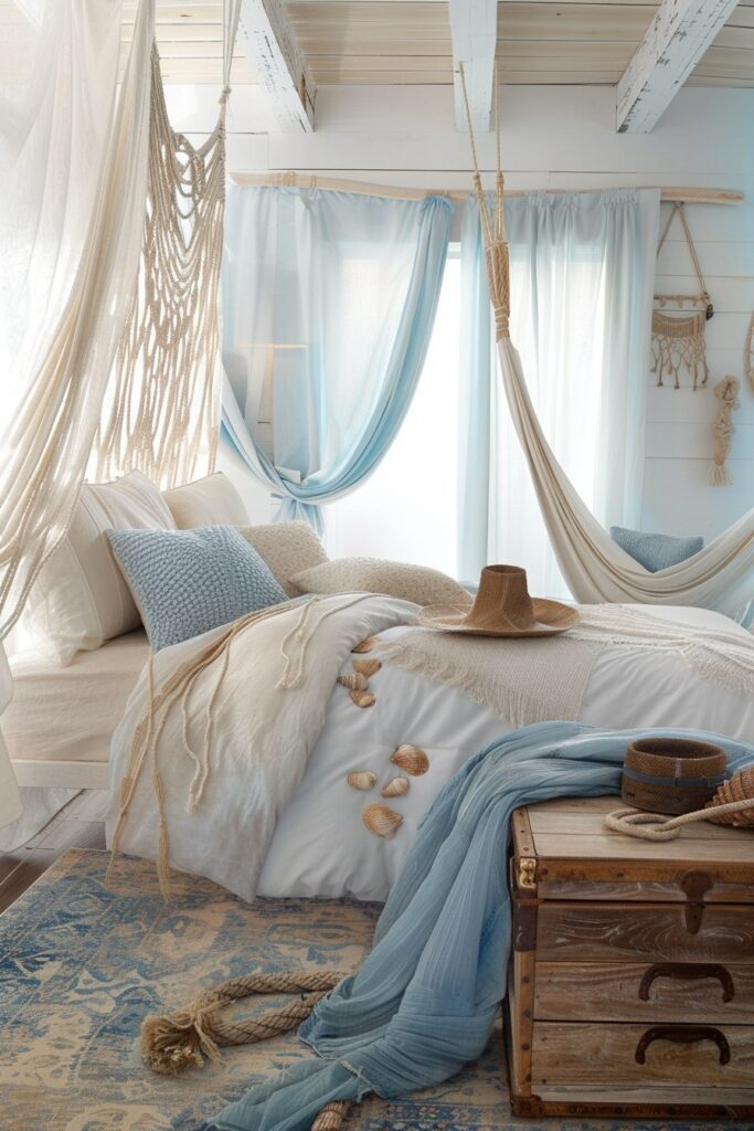 Oceanic Retreat: Bohemian Bedroom Haven