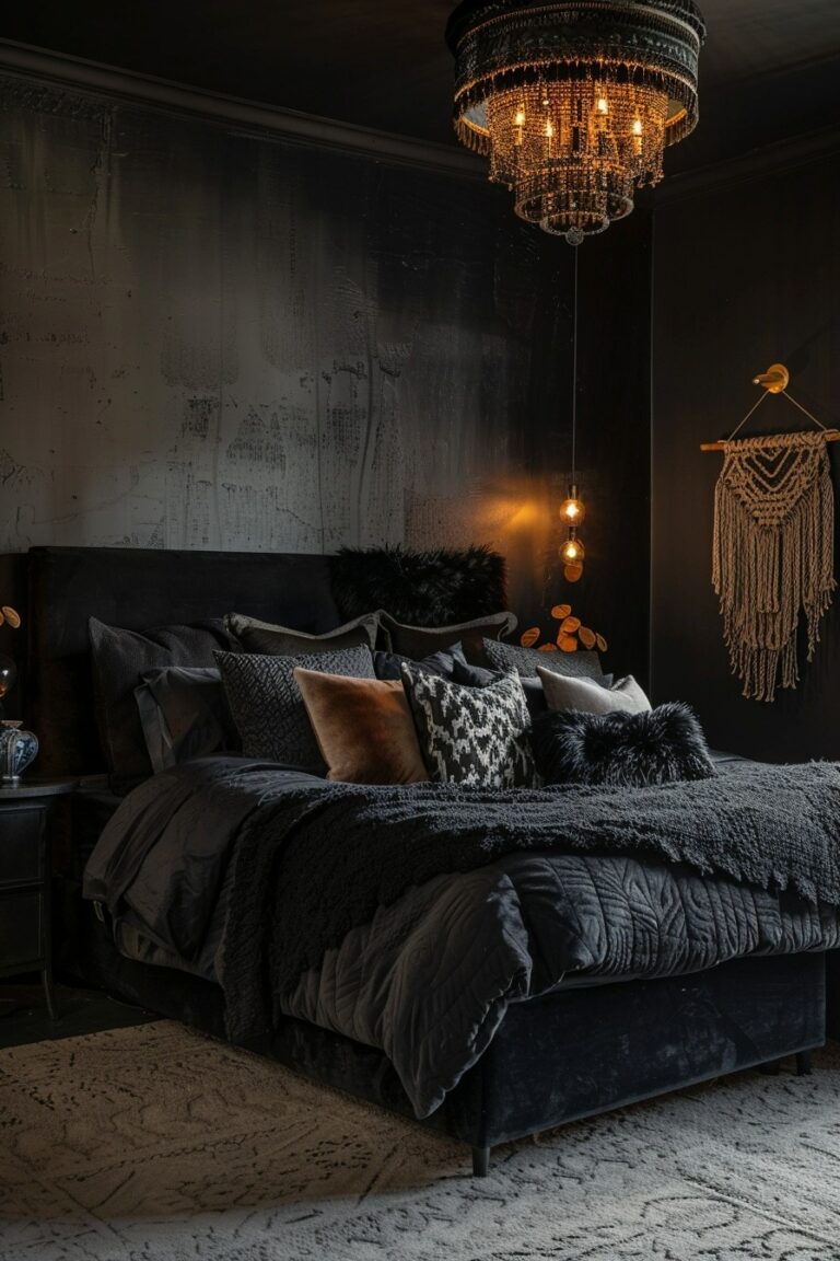 29 Black Boho Bedroom Ideas