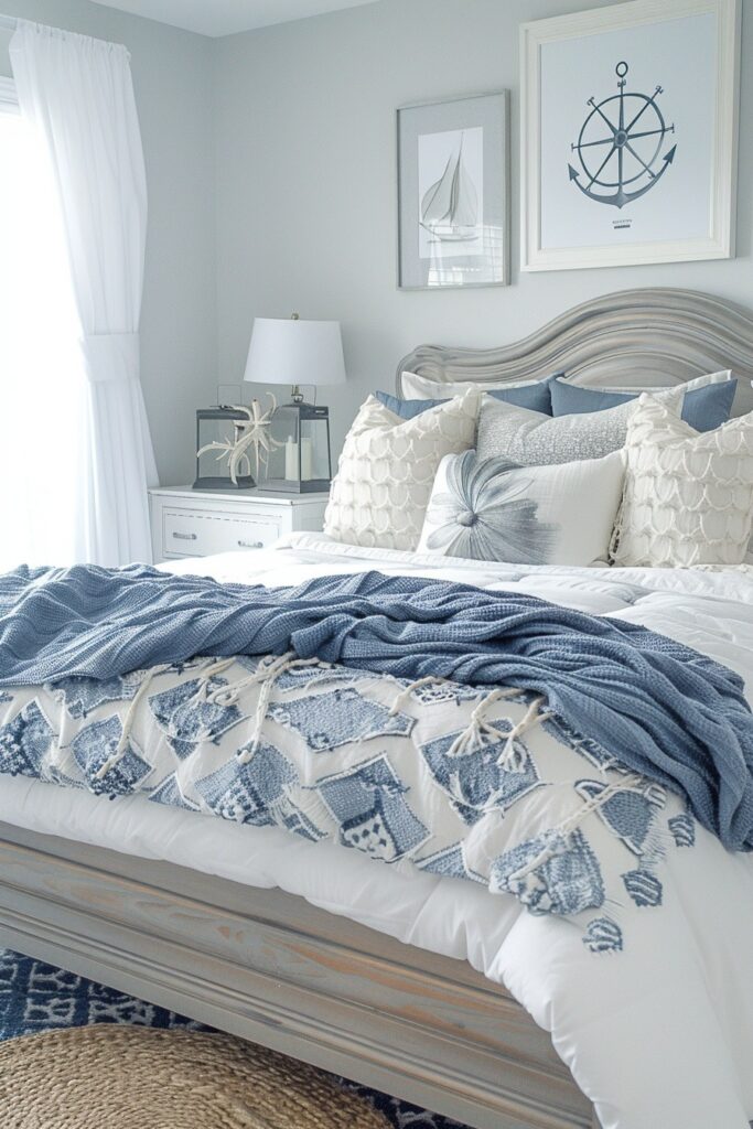 Nautical Silver Shores: Inspiration for a Grey Boho Bedroom