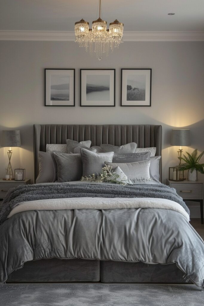 Twilight Delights: Ambiance in a Grey Boho Bedroom