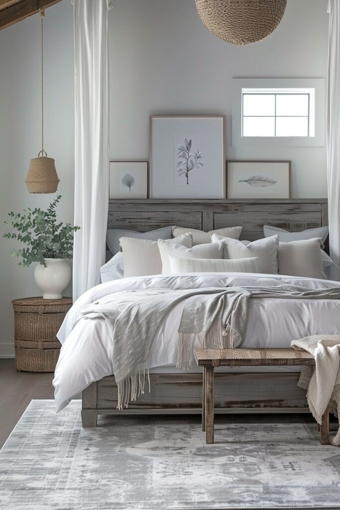 Organic Touches in Whispering Willow: A Grey Boho Bedroom