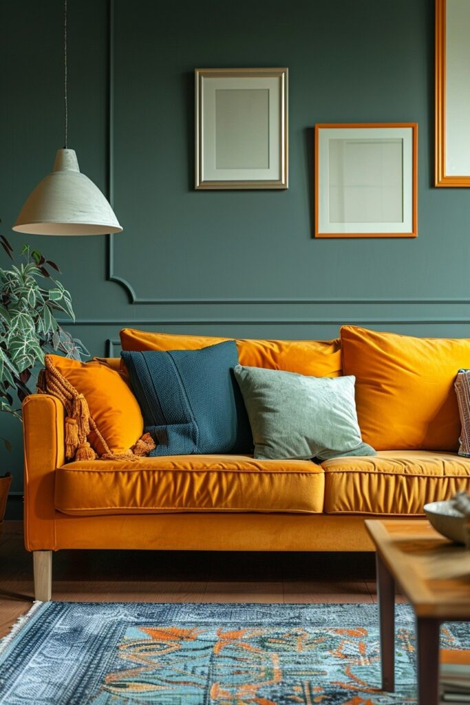 Striking Color Highlights in Neutral Rooms