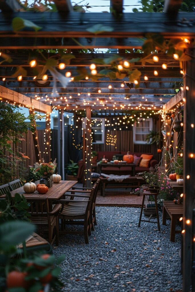 Whimsical Fall Fairy Light Ideas