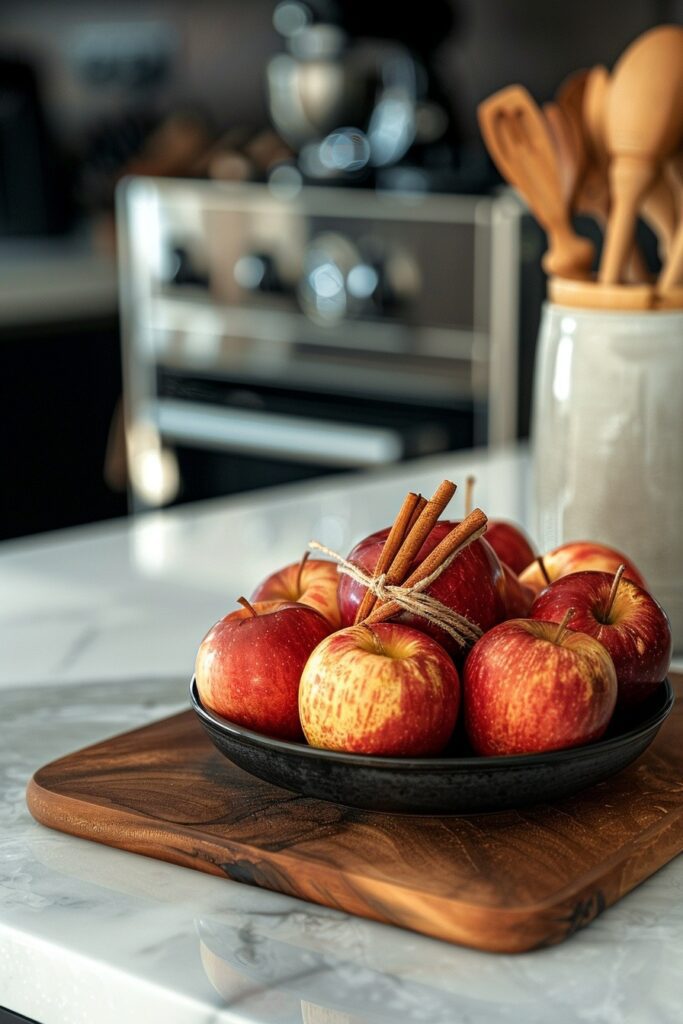 Edible Autumn Decor: Apples and Cinnamon