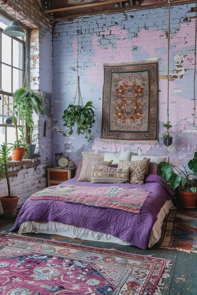 Lavender Boho Bedroom