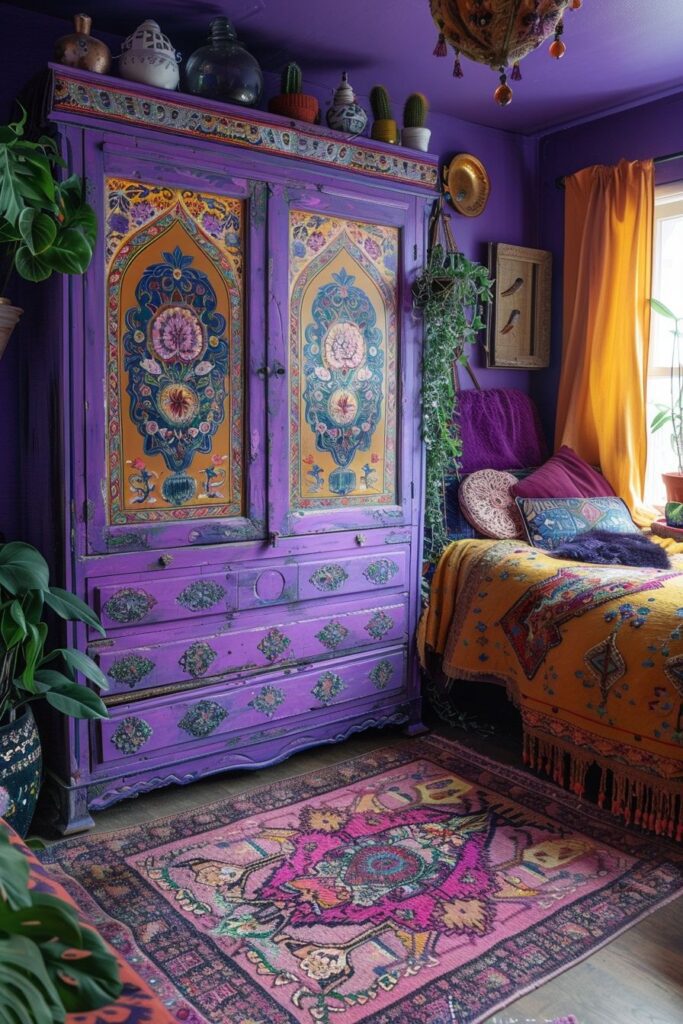 Lavender Boho Bedroom