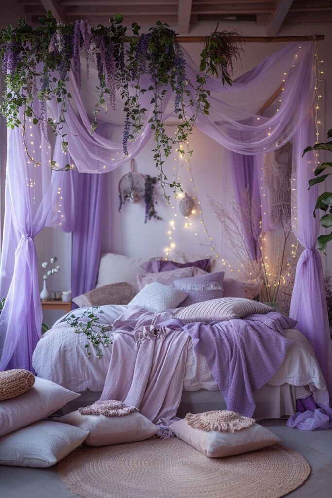 Lavender Boho Bedroom