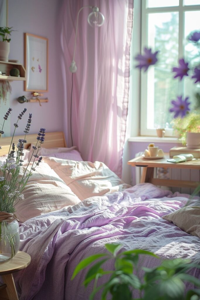 Lavender Boho Bedroom