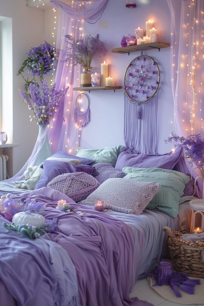 Lavender Boho Bedroom