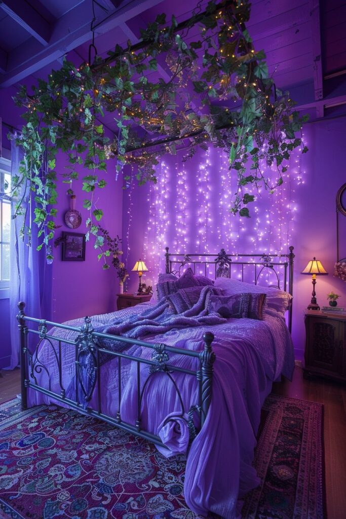 Lavender Boho Bedroom