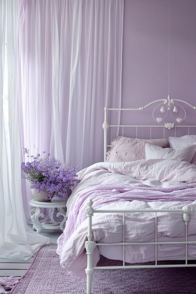 Lavender Boho Bedroom