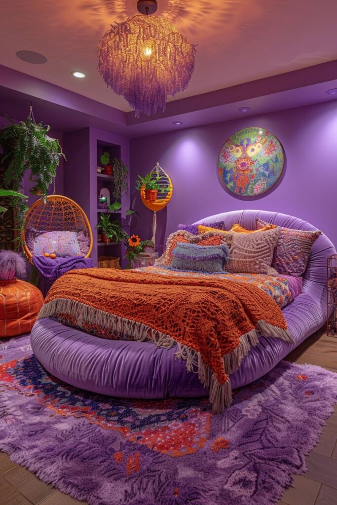 Lavender Boho Bedroom