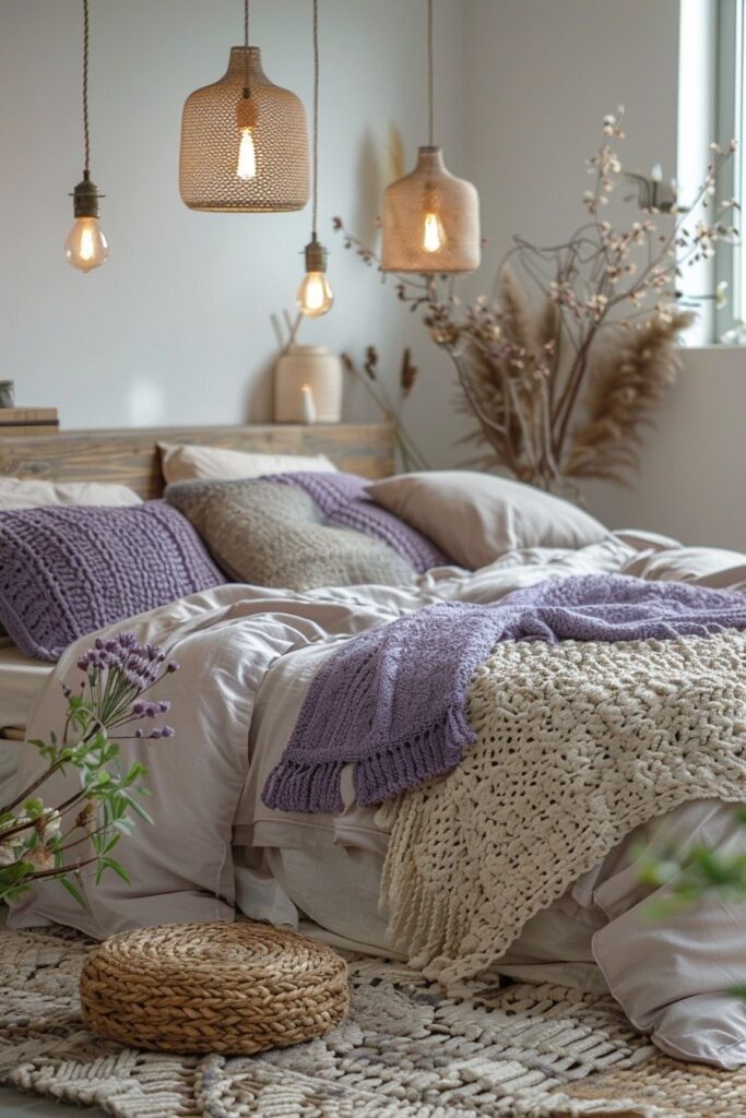 Lavender Boho Bedroom