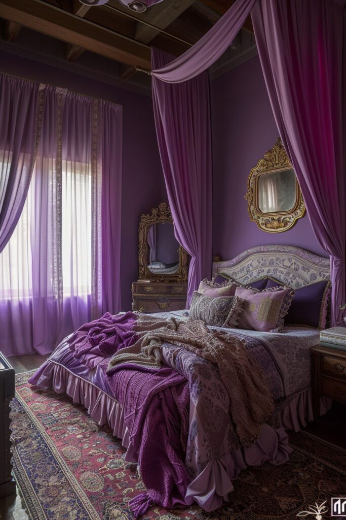 Lavender Boho Bedroom