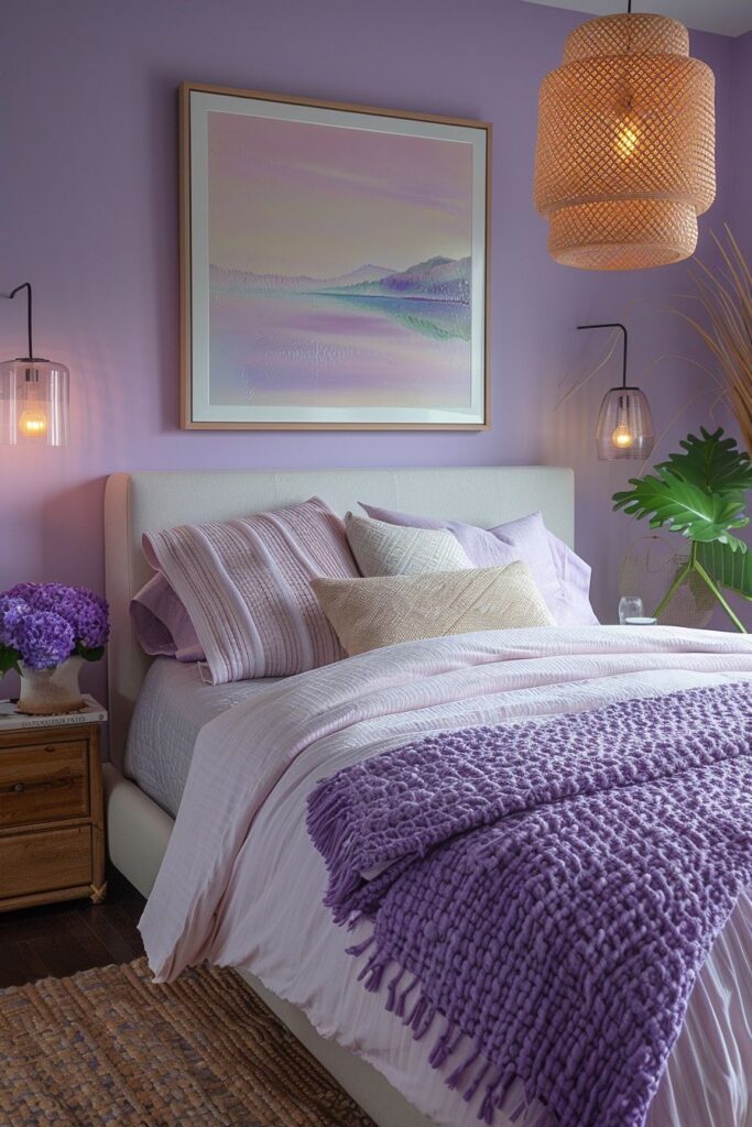 Lavender Boho Bedroom