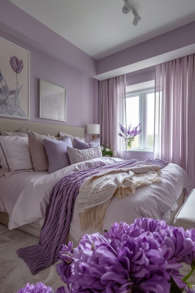 Lavender Boho Bedroom