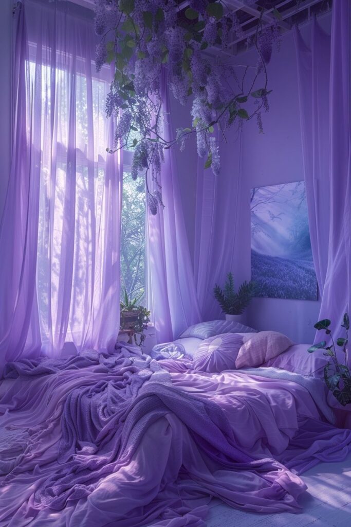 Lavender Boho Bedroom