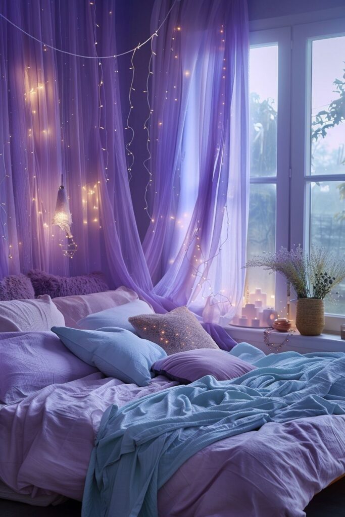 Lavender Boho Bedroom