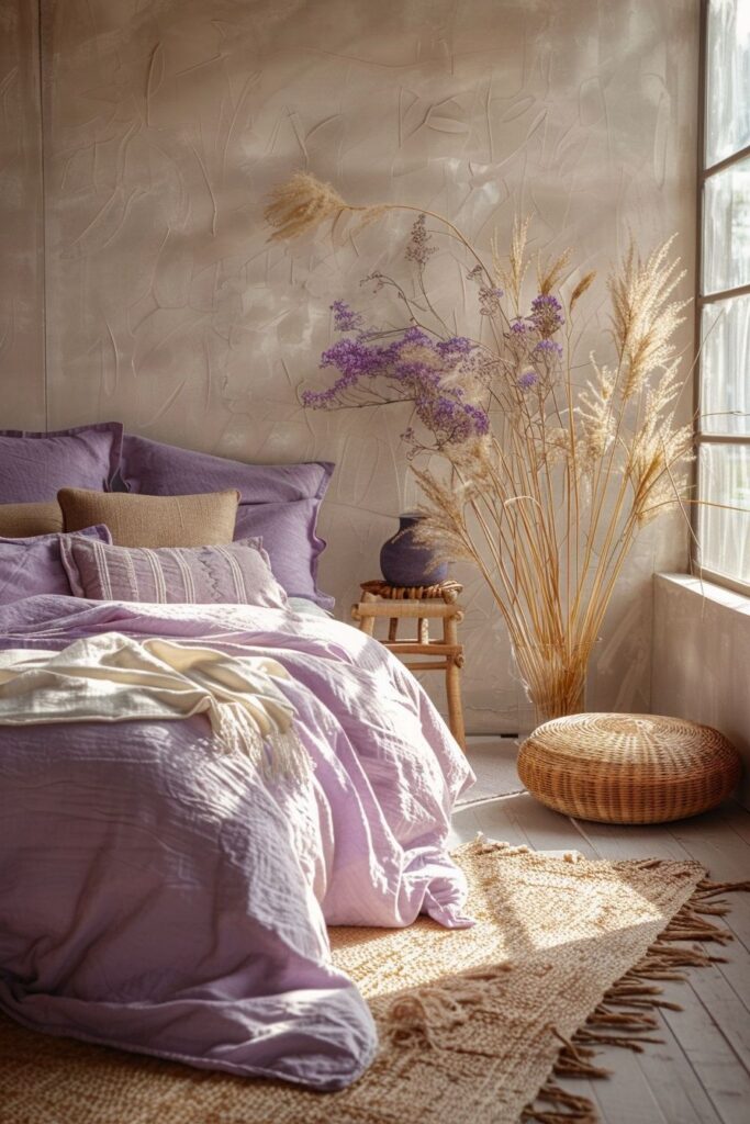 Lavender Boho Bedroom