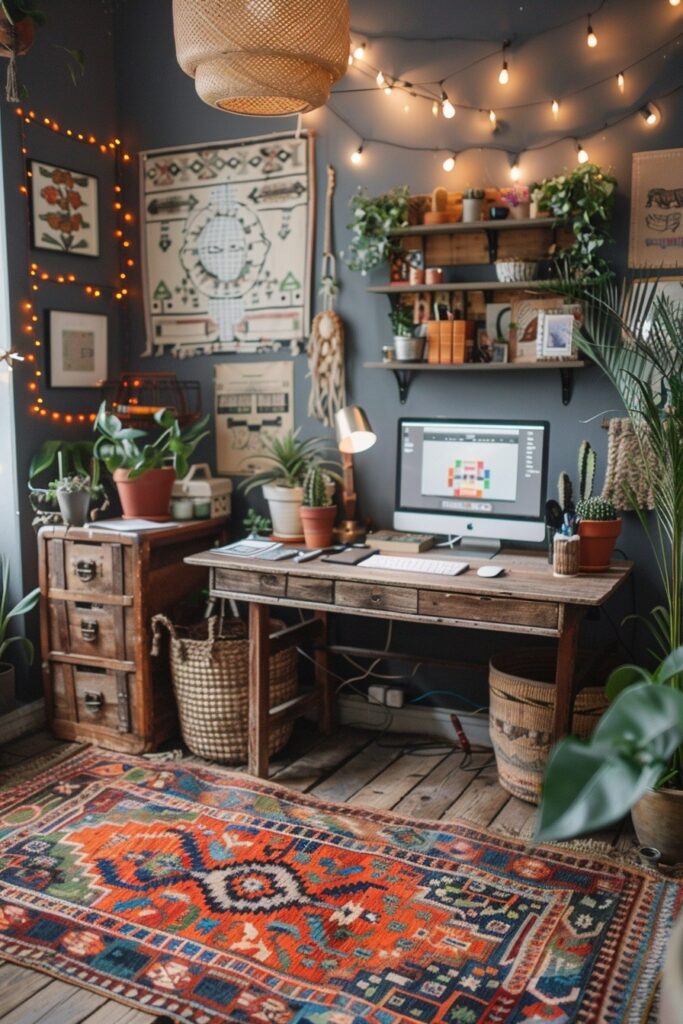 Creative Scandi Boho Workspace 