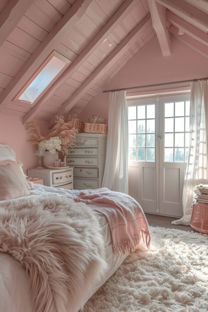 Pastel Haven Attic Bedroom