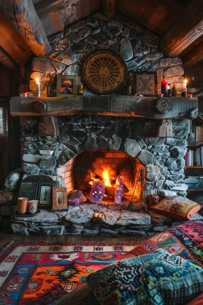 Mystic Boho Fireplace