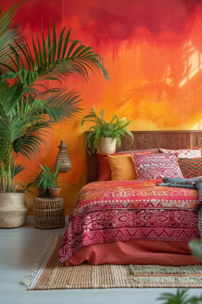 Sunset Fire Boho Room